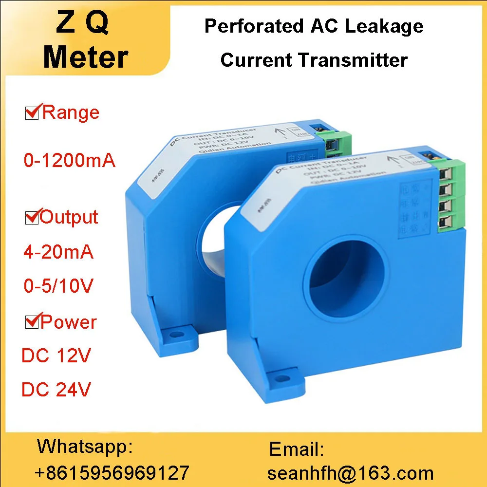 Open type DC leakage current sensor transmitter 10mA leakage current sensor open type leakage current detector