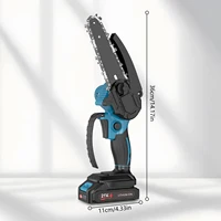 Scie à chaîne électrique sans fil de 6 pouces, outils de travail du bois et d'élagage de jardin rechargeables avec 2 batteries 6