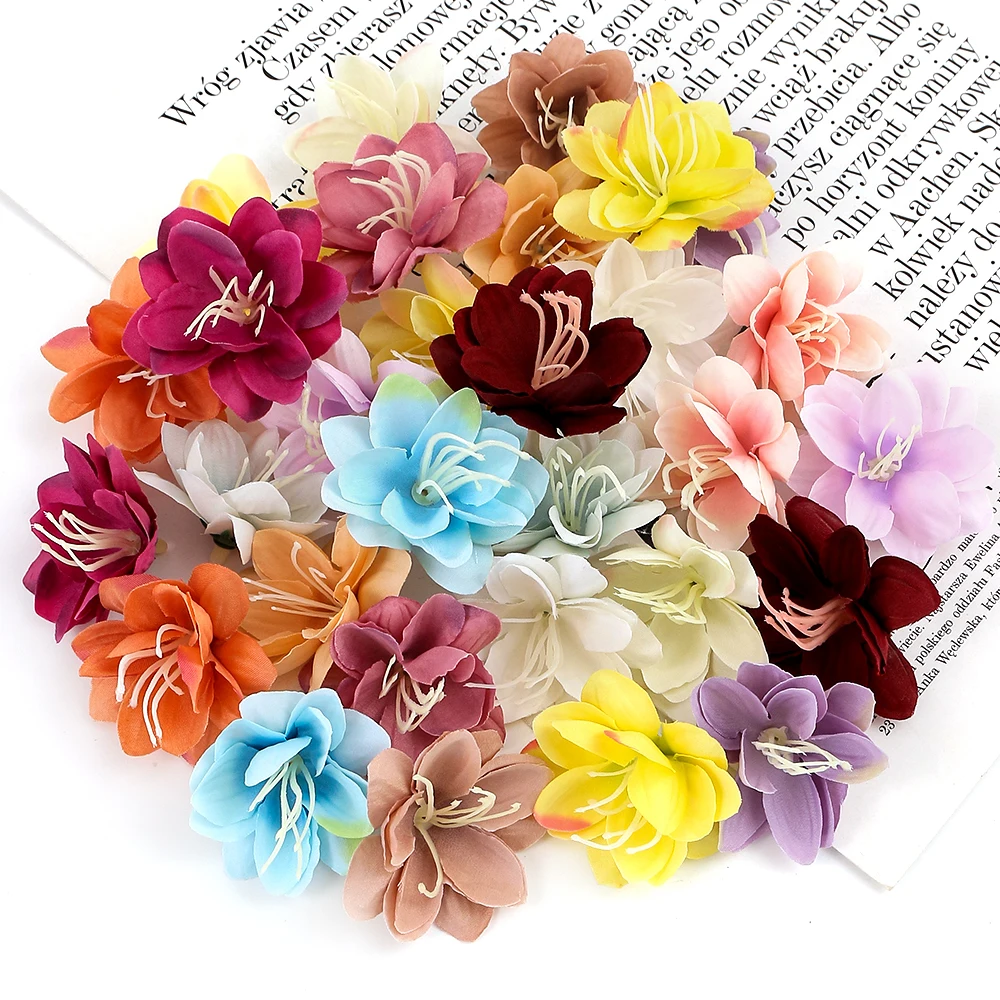 Künstliche Orchidee Blumen Kopf DIY Hochzeit Startseite Geburtstag Party Decor Weihnachten Dekoration Kranz Scrapbooking Gefälschte Blumen