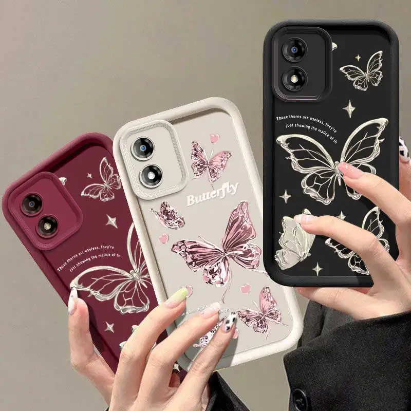 Custodia per Motorola Moto E13 Cover, Trasparente Silicone