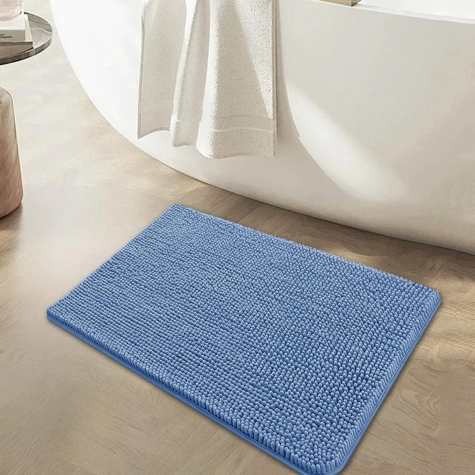 Extra Soft Absorbent Chenille Bath Rugs Set