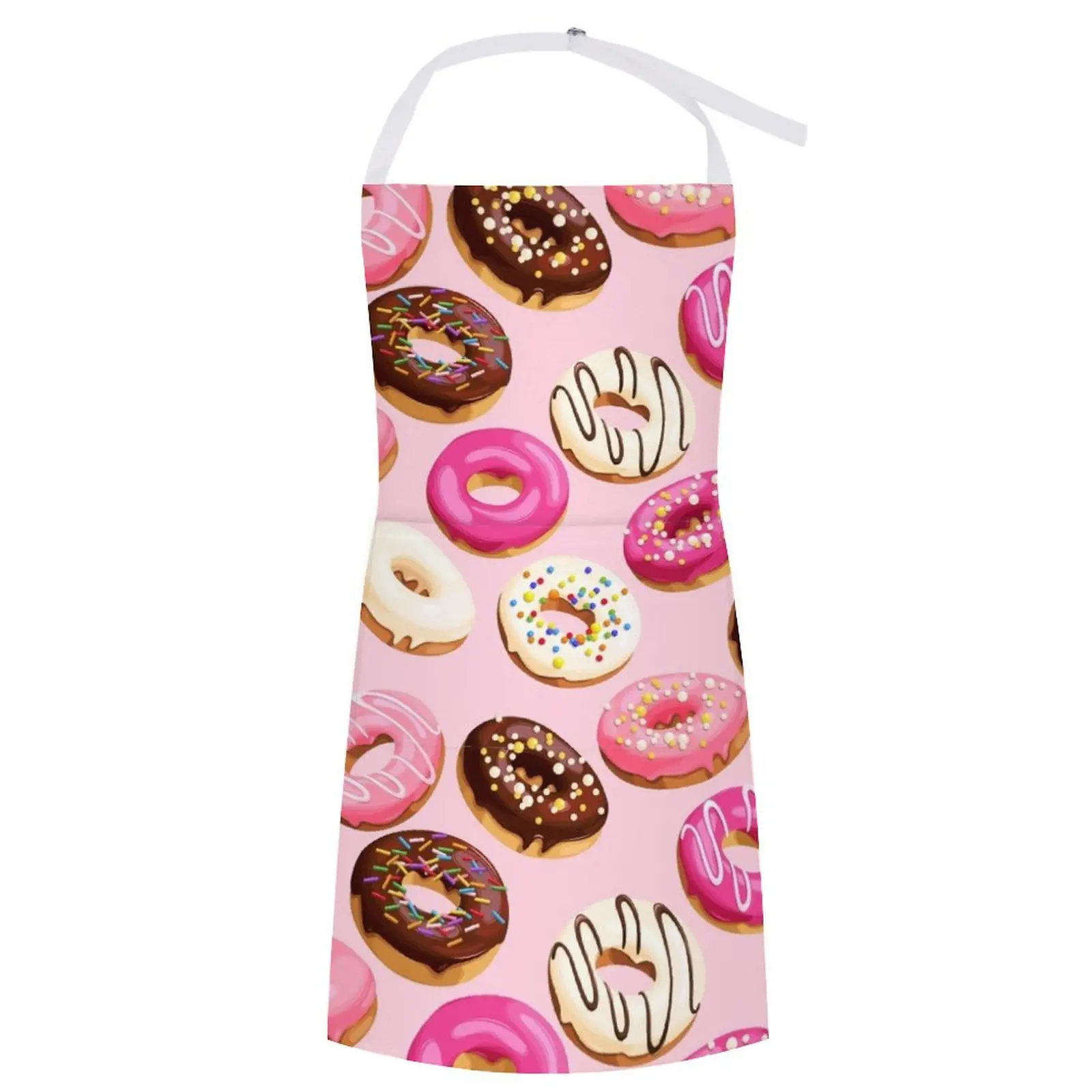 Pink Delicious Retro Donuts Apron Apron Ladies Kitchen Tools 10pcs pack retro palace beauty ladies vintage sticker diy craft scrapbooking album junk journal decorative stickers