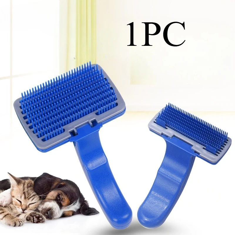1PC Pet Hair Grooming Comb,automatic Hair Removal Comb, Self-cleaning Hair Grooming Comb, Pet Grooming Tools, Cat Comb, Dog Comb