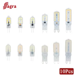 10pcs/lot High Bright G4 G9 LED Lamp 3W 5W 7W Lampada LED AC DC 12V 110V 220V SMD2835 Bombillas LED Bulb 360 Degree Ampoule Luz