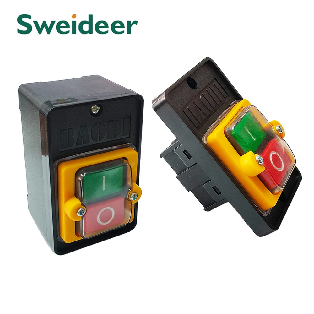 Interruptor de Botão Kao5h Kao-5m 10a 380v para a Máquina de Corte Interruptor de Broca de Banco à Prova Impermeável Água Interruptor de Ligar Desligar Kao-5