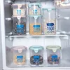 1pc Sealed Jar Refrigerator Storage Jars Transparent With Tick Marks Kitchen Organizer Food Grain Plastic Tank Large Capacity 2
