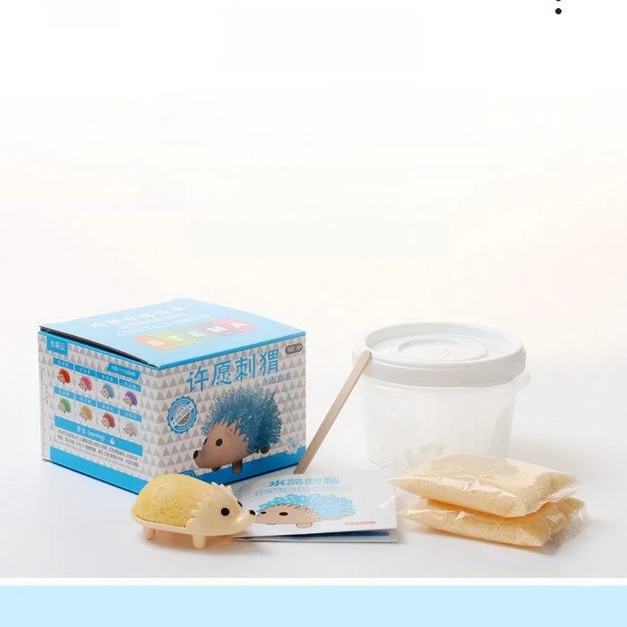 마법 크리스탈 고슴도치 장난감 DIY 재배 과학 실험 소원 성취 장식 새 모델 선물 유리 예술 공예
