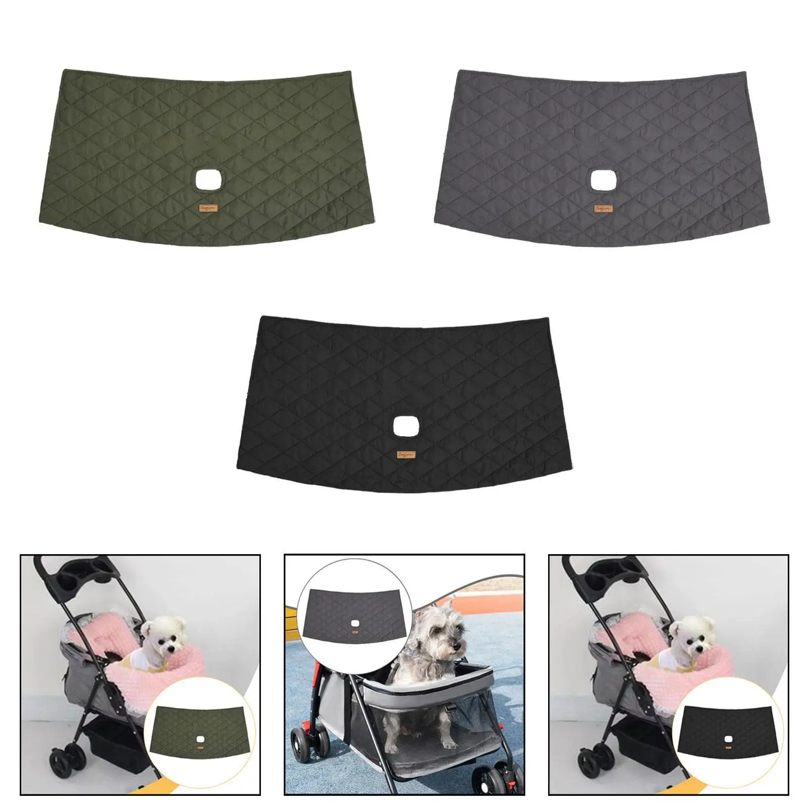 Comfortable Water Resistant Pet Strollers Edge Cover Soft Cotton Pad Dog Stroller Guard for Pet Travel Walking