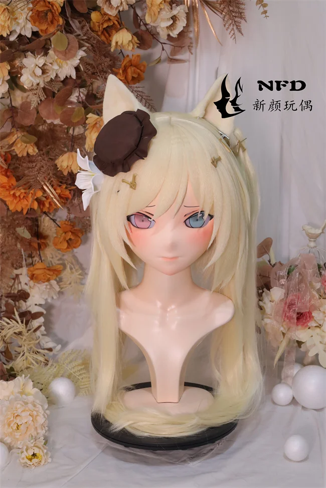 

(NFD012-40)Customize Full Head With Lock Pretty Female/Girl Japanese Animego Character Kig Cosplay Kigurumi Mask Crossdress Doll