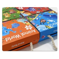 36pcs Carrying Jigsaw Puzzle Children Paper Large Pieces Puzzle Enlightenment Gift 3-6 Years Old Baby Toys Toddler Puzzle 2