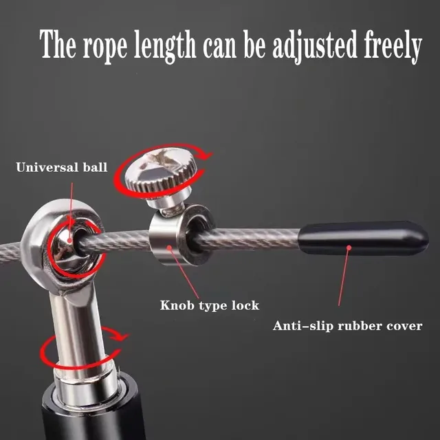 Adjustable Speed Jump Rope for Crossfit Gym Workout Steel Wire Bearing Multiple Colors Fitness Training Tool for Men Women Kids 4