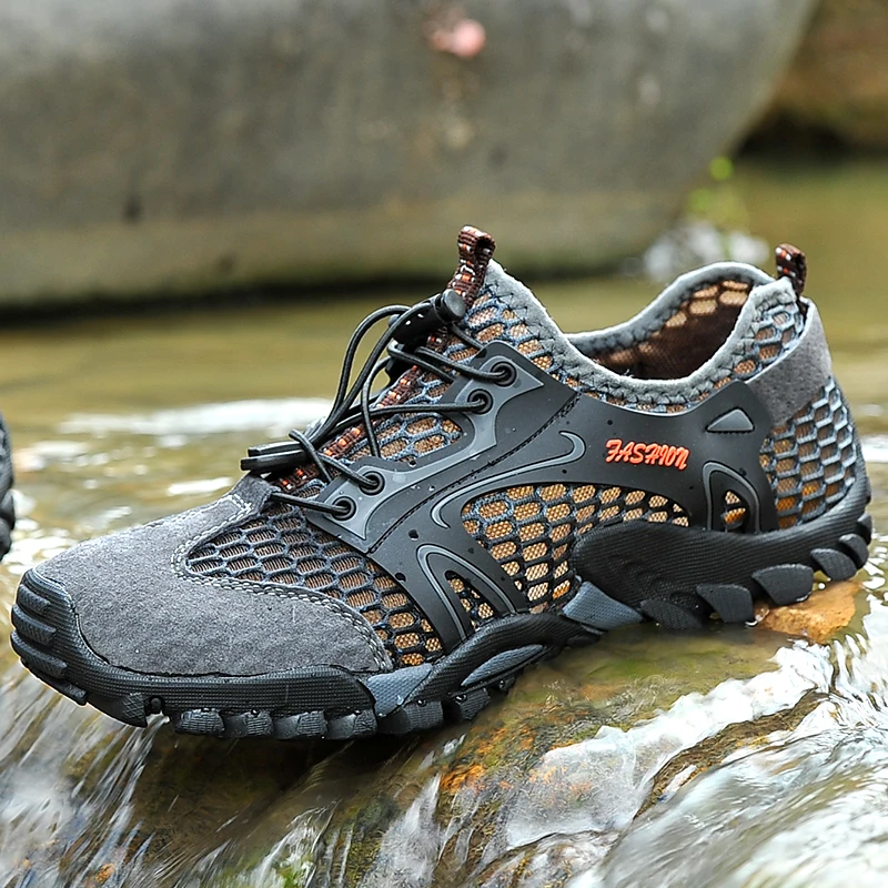 

Cross Border Large Size Series Pig Eight Leather Mesh Comfortable And Breathab Outdoor Casual Men's Shoes Sneakers Zapatillas