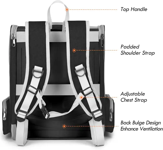 Dog Backpack Carrier for Small Large Cat, Pet, Puppy, Ventilated Pet Hiking Backpack Travel Bag, Airline Approved Cat Backpack C 2