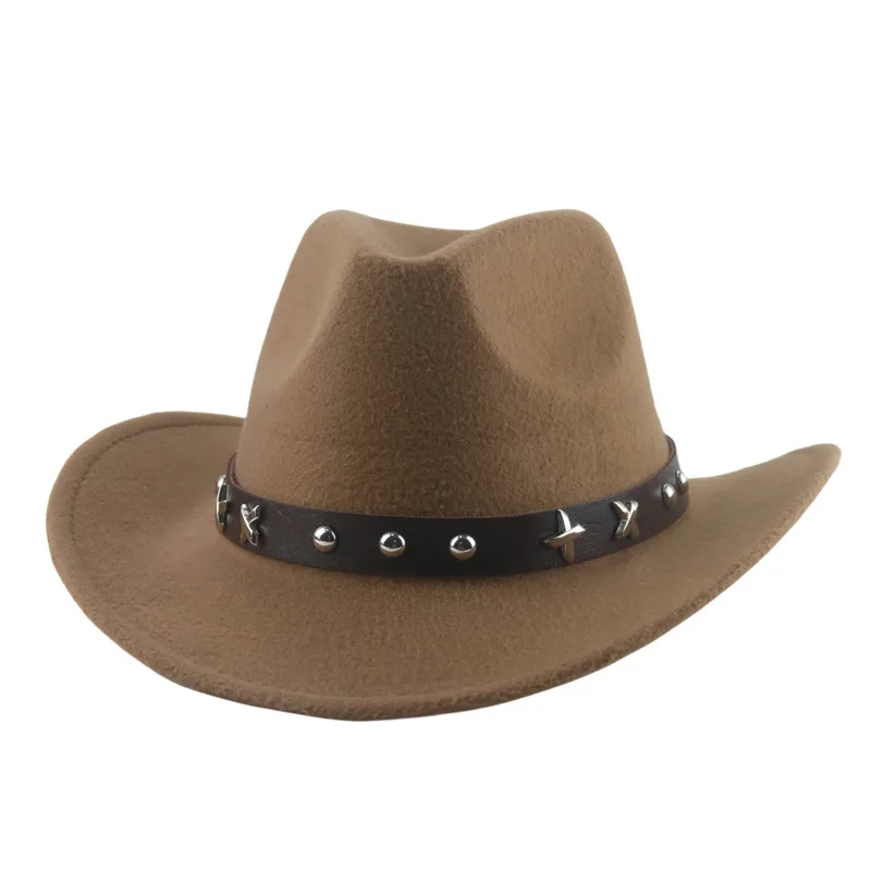 

Fedoras Hats for Women Cowboy Hat Western Cowboy Cowgirl Panama Felted Wide Brim Khaki Camel Jazz Caps Men Hat Sombrero Hombre