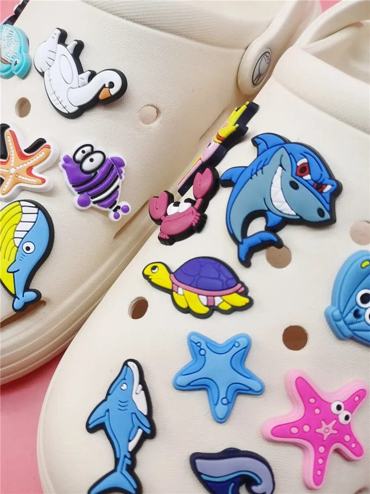 Original Ocean Style Shoe Charms Decoration Fish Octopus Shark