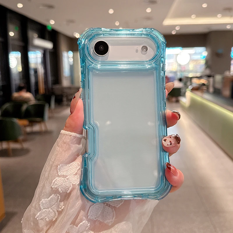 Heavy Duty 3-in-1 Clear Anti-Drop iPhone Case | Shockproof Protective Cover