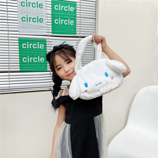 Plush Sanrio Backpack Cinnamoroll Plushie Bag Kawaii Stuffed Animals Bags Anime Stuffed Handbag Backpacks for Girls Soft Toy Kid 6