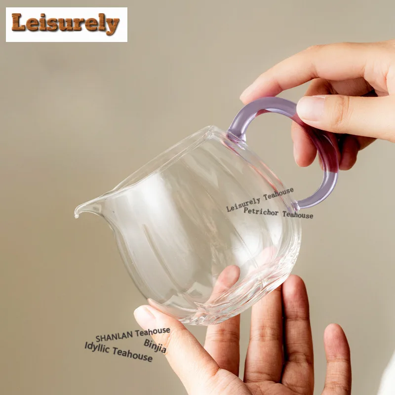 300ml Gua Ling Glass Tea Pitcher Pour Tea Cha Hai Dispenser Justice Cup Flower Tea Fair Mug Tea Services Collection Accessories