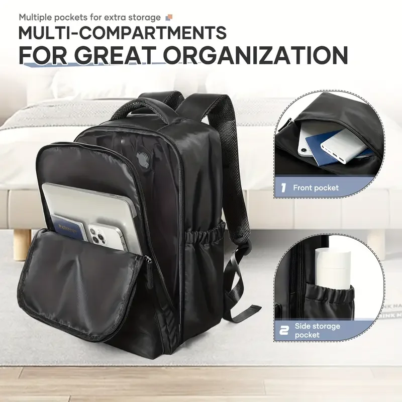 Ryanair 40x30x20 Vacuum Compression Travel Backpack, Cabin Bag, EasyJet Airline Approved Carry-on Baggage,  Business Laptop Bag