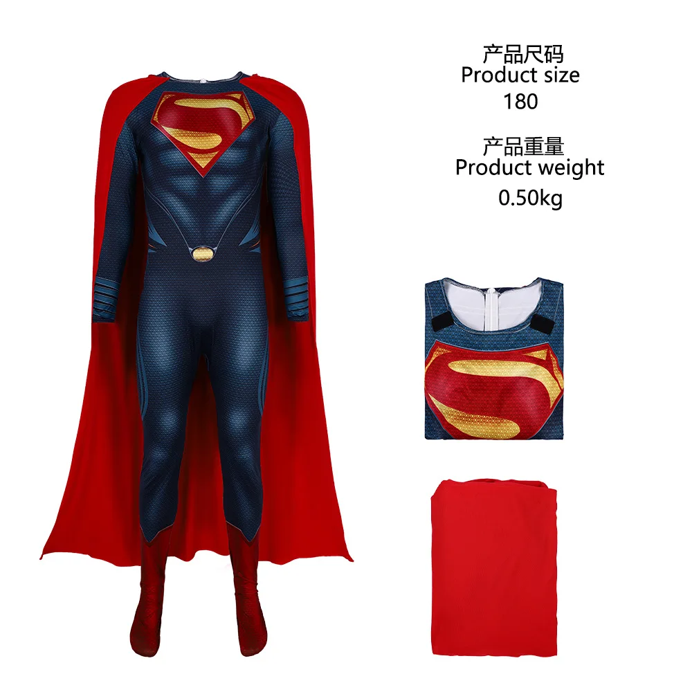 Cosplay Costume Halloween Cosplay Man of Steel Clark Kent Cosplay Stage Christmas Performance Costume