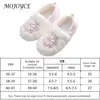 Women Snowflake Plush Slippers Closed Back Slippers Comfortable Slip On Loafer Slippers Fuzzy Home Slippers for Autumn Winter 6