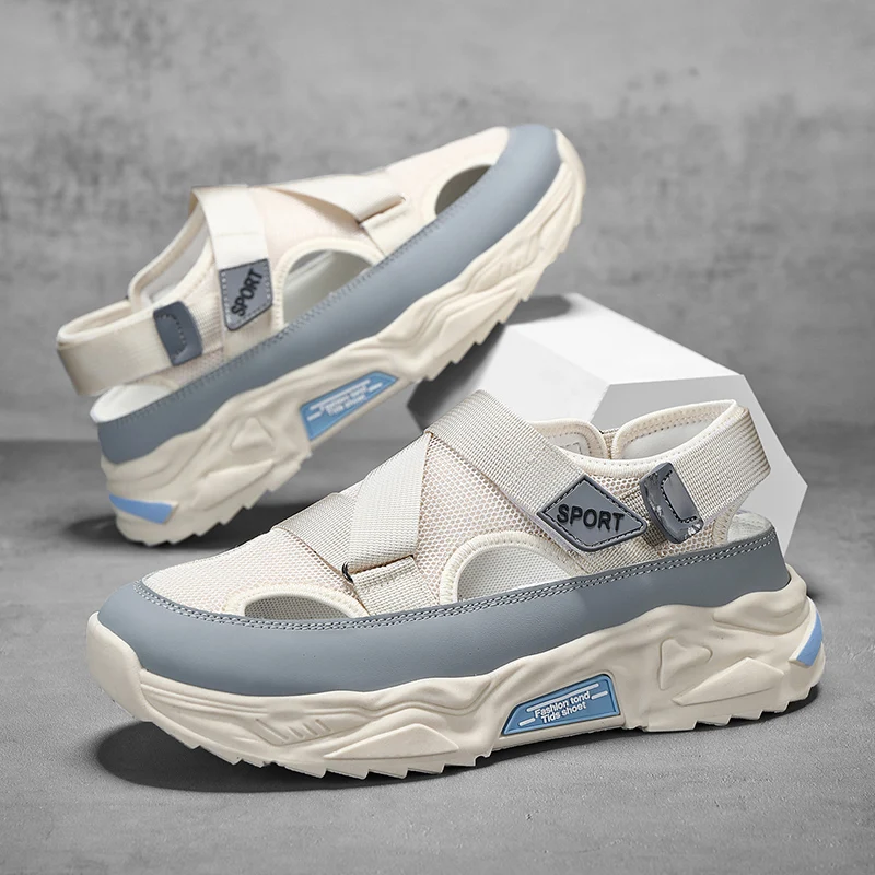 Summer Men's Fashionable Casual Shoes, Comfortable Outer Shoes, Outdoor Lightweight Breathable Shoes, Non-Slip and Wear-Resistant, Lightweight