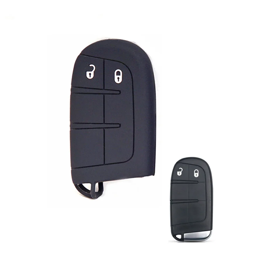 Key Case Cover For Jeep Cherokee Compass Commander Renegade Chrysler 300C Dodge Challenger Journey Charger