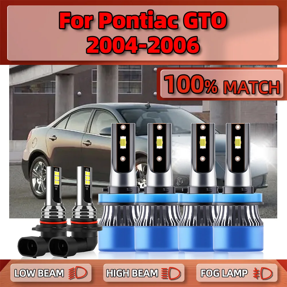 

60000LM LED Car Headlight Bulbs 360W CSP Chips Auto Lamps 6000K White Fog Lights 12V 24V For Pontiac GTO 2004 2005 2006