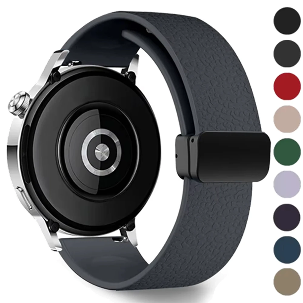 Magnetic Silicone Strap for Smartwatch - 20mm/22mm, Versatile Fit Bracelet