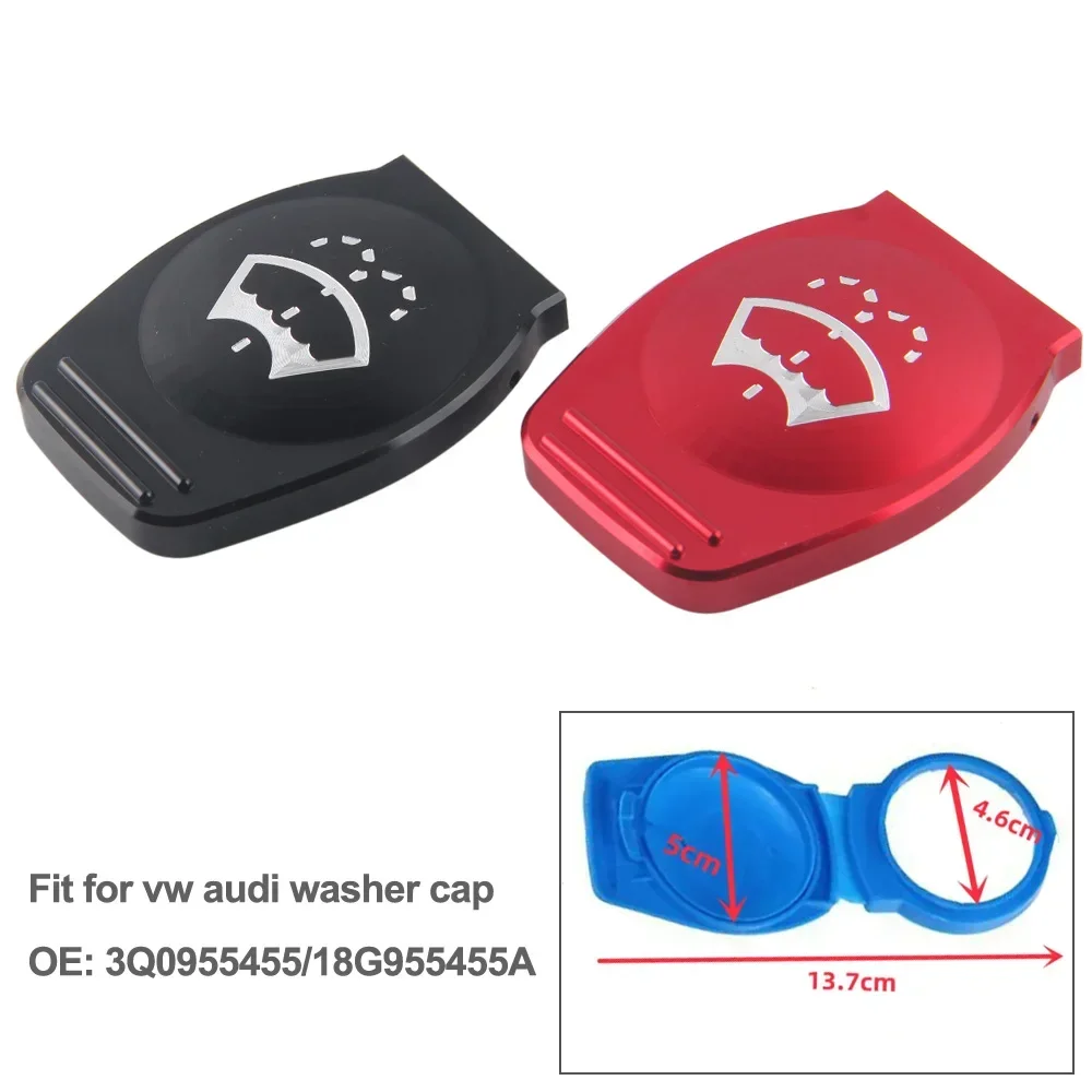 Aluminum Windshield Wiper Washer Cap Fluid Reservoir Cap Protector For Vw Audi Porsche 3Q0955455 18G955455A windshield washer cap protector