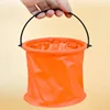 1pc Beach Sand Bucket Toy Collapsible Bucket Gardening Tool Outdoor Pool Play Tool Kids Summer Water Fun Toy Birthday Gift 5
