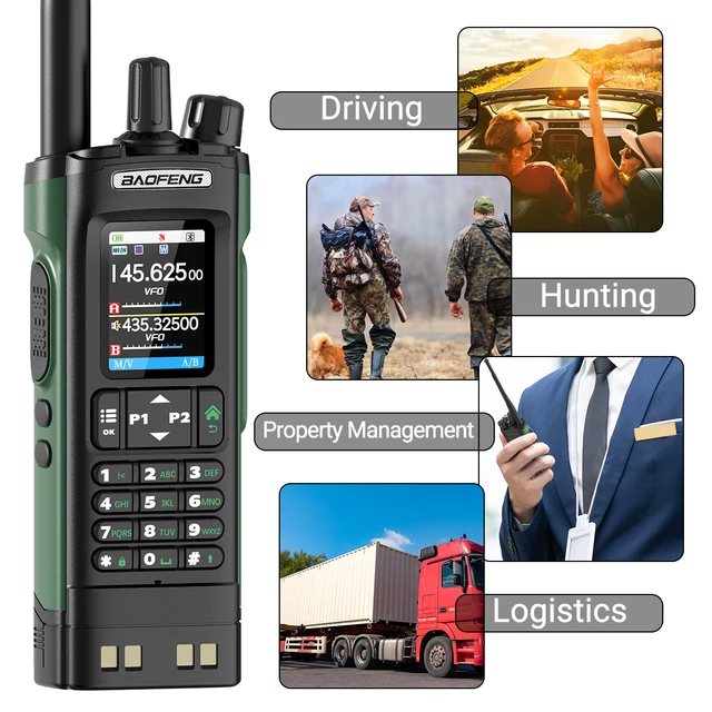 BAOFENG UV-32 GPS Walkie Talkie 10W Multi Band Bluetooth Programming Wireless Copy Frequency NOAA Long Range Ham Two Way Radio 6