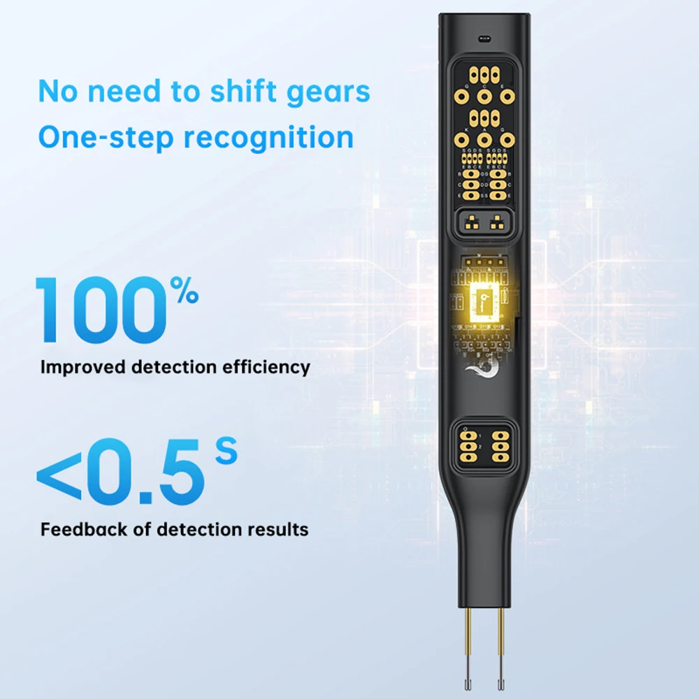 Misuratore di transistor IC Diodo Triodo Chip di circuito Rivelatore Tester accoppiatore ottico multifunzionale Tester di circuito integrato portatile - immagine 2