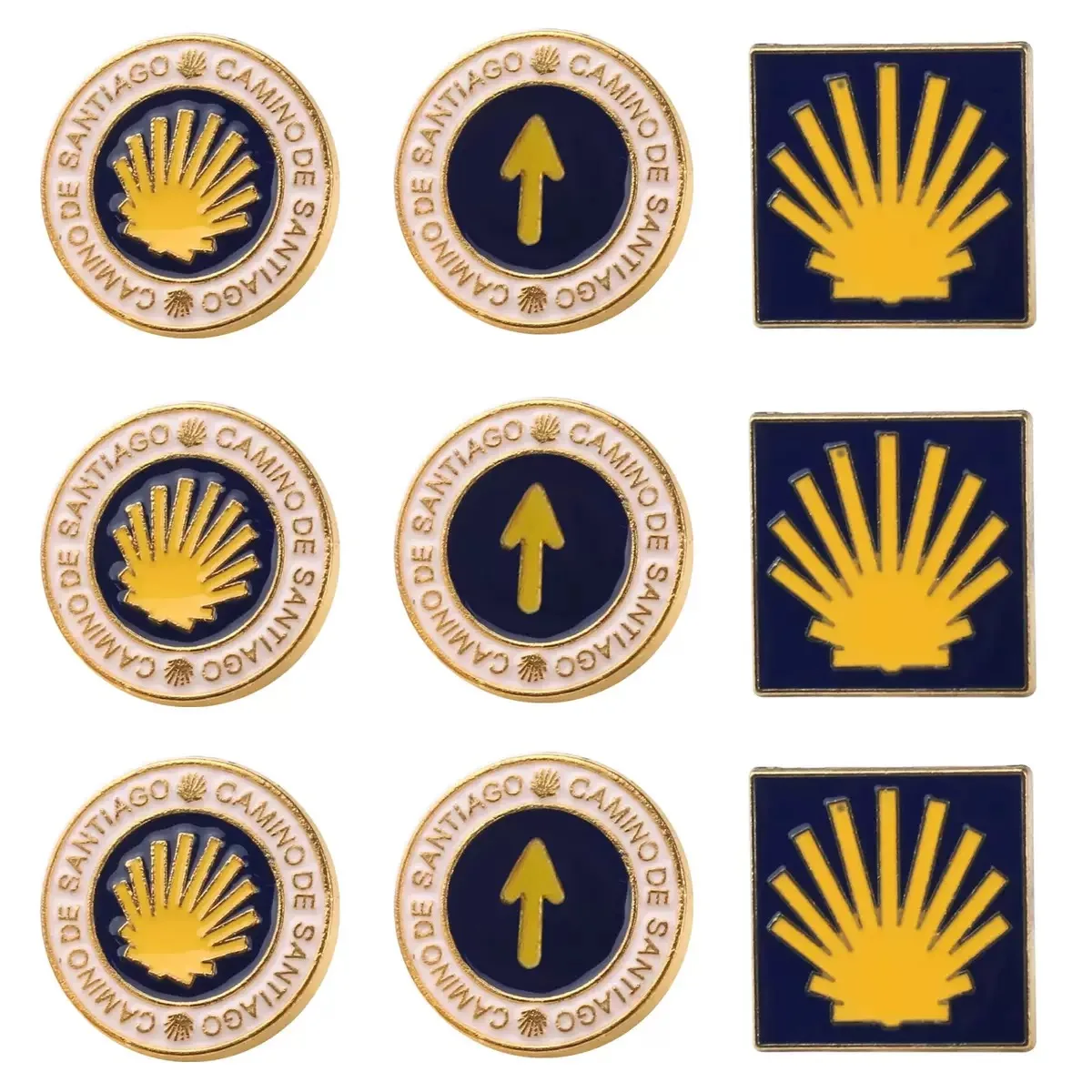 12pcscard San Diego shell Cross Brooch cartoon drip oil clothing Europe and the United States diy accessories for Christmas gift