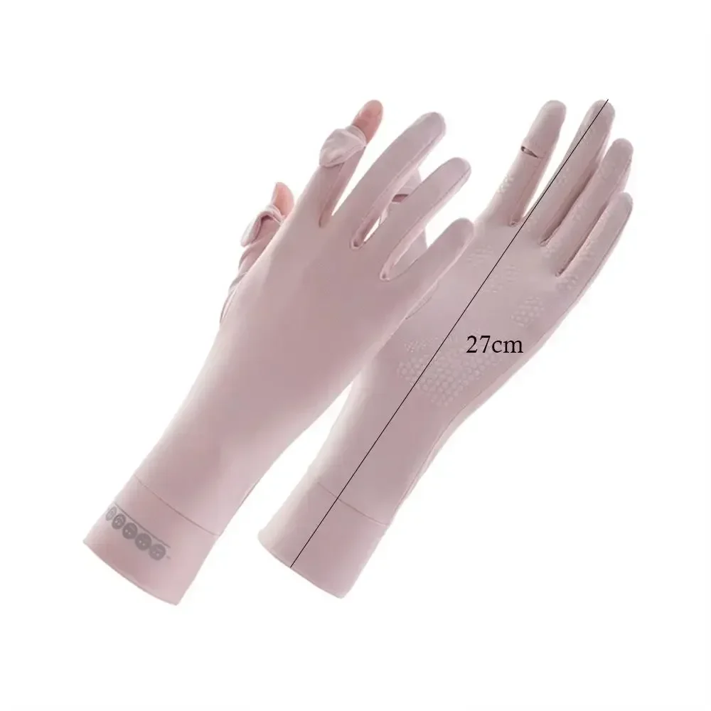 Long Sunscreen Gloves Fashion Thin Elastic Anti-UV Cycling Driving Gloves Women Girls
