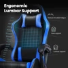 Video Gaming Chair with Footrest High Back Ergonomic Comfortable Office Computer Desk with Lumbar Support Height Adjustable with 4