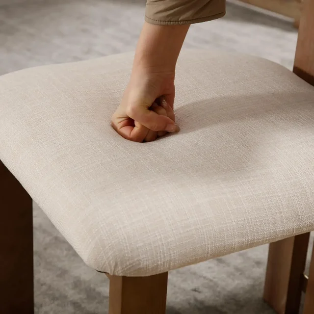 Farmhouse Linen Dining Chairs 6