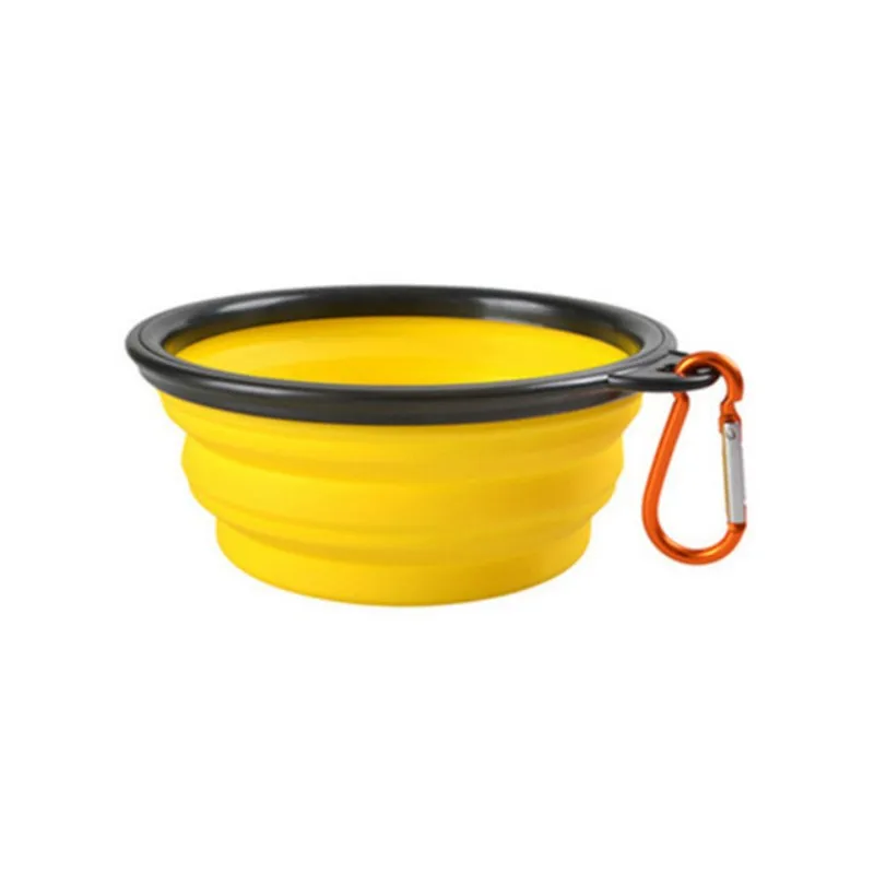Portable Pet Food Bowl  Durable TPR Bowl  Cat and Dog Food Pet Silicone Collapsible Bowl Portable Travel Outdoor Water Food Bowl 6