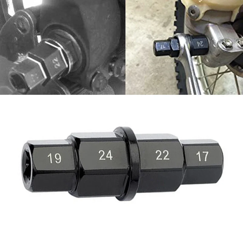 Hex Axle Tool For Motorcycle Front Axle Wheel, Hex Allen Axle Spindle Tool 17mm, 19mm, 22mm, 24mm Reparatie Tools
