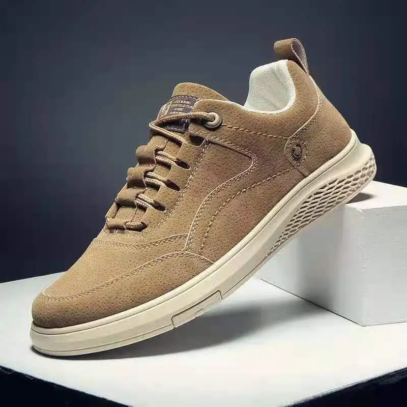 

Men Shoes fashion Genuine Leather Loafers Breathable Autumn lace up comfortable Oxfords Casual Shoes Outdoor Men Sneakers shoes