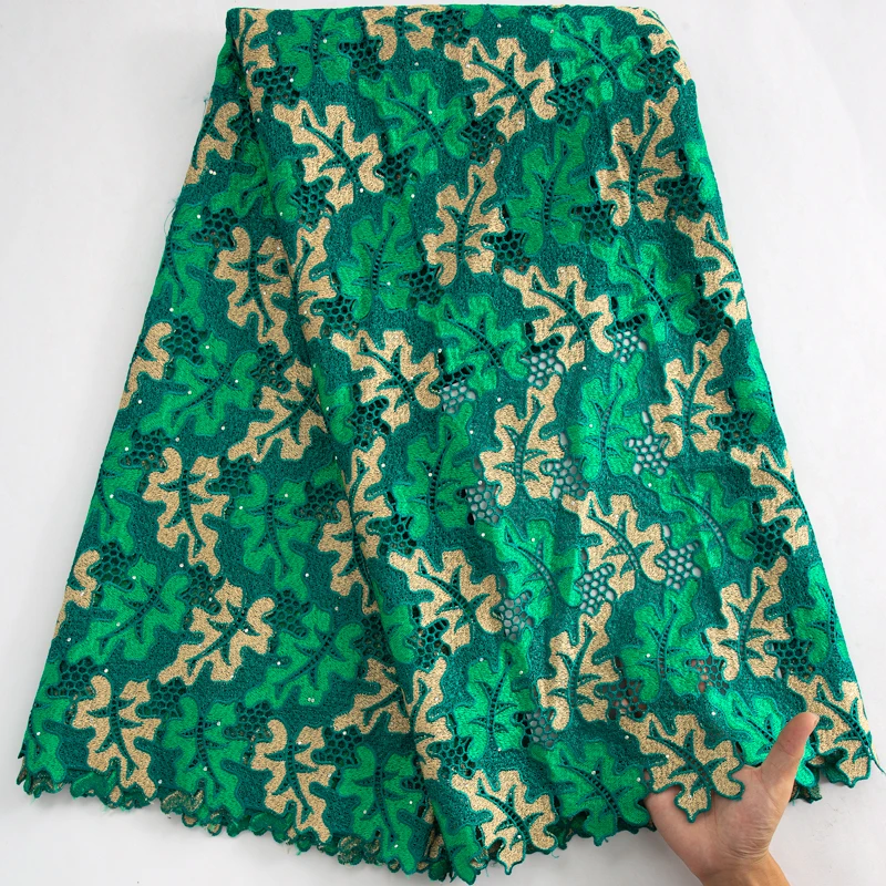 

Latest Cord Guipure Lace Fabric 2024 High Quality 5 Yards African Water Soluble Lace Fabric Luxury Party Dresses for Women A3605