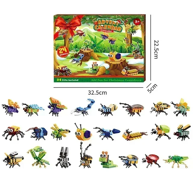 thumbnail image 1 of Calendario de Adviento 2024 Calendario de Adviento de Navidad Caja de regalo para niñas Niños DIY Joyería Horquilla Juguete Calendario de cuenta regresiva de 24 días Regalos de Navidad de Año Nuevo, 1 of 5