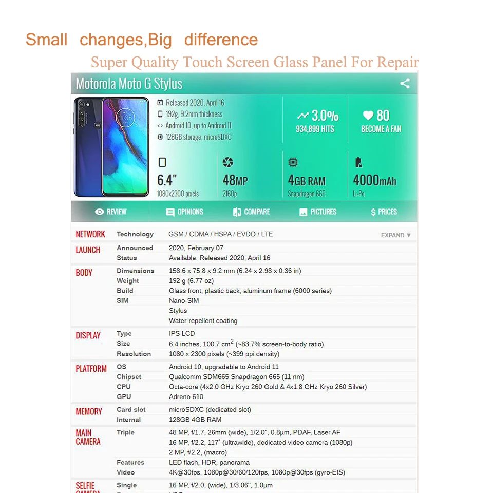 10Pcs/Lot For Motorola Moto G Stylus 5G 2021 2022 2023 Touch Screen Panel Lens LCD Front  Outer Glass With OCA Replacement