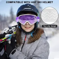 Findway Kid Ski Goggles Anti Fog UV Protection Snow Goggles OTG Design Over Helmet Compatible Skiing Snowboarding 2