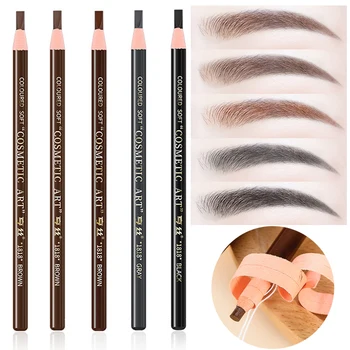 5pcs 눈썹 연필 영원한 메이크업 눈썹 증강 인자 화장품 방수 Microblading 펜 색조 눈썹 연필 마커 도구