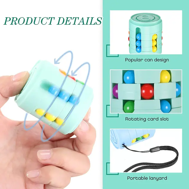 Cans Magic Bean Cube Fingertip Toys Spinner Bean Cubes Reliever Stress Toys Magic Beans Rotating Bean Sensory Toys Trend 2