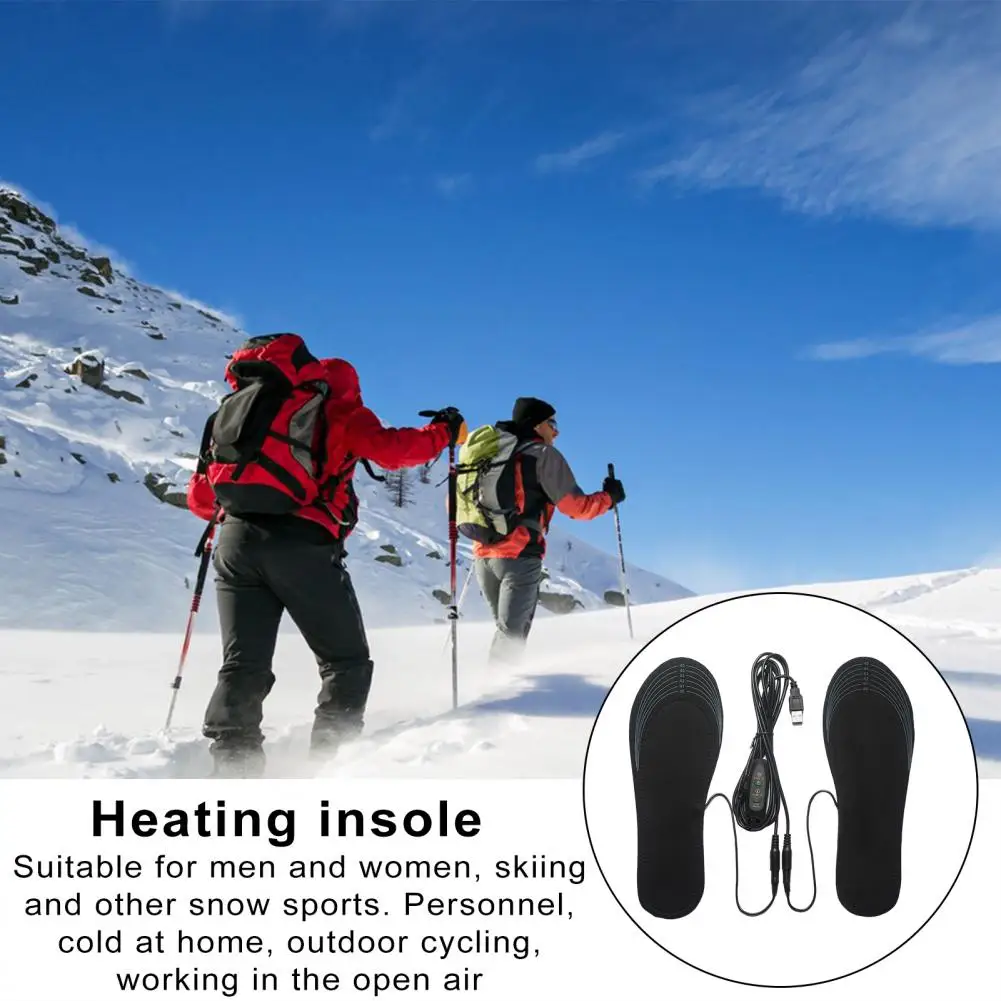 Heated Shoe Insoles Usb Rechargeable Temperature Control for Adults