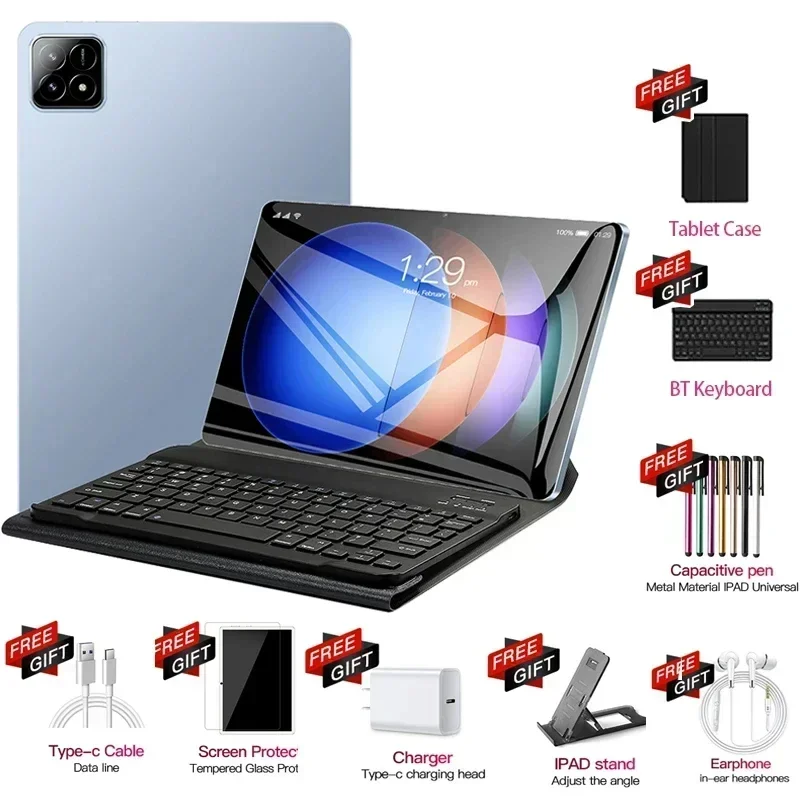 thumbnail image 1 of Tableta Pad 6S Pro Android 14 original, versión global 2024, 11 pulgadas, HD 4K, 16 GB + 1 T, 20000 mAh, 5G, doble SIM, Bluetooth, WiFi, GPS, 1 of 5