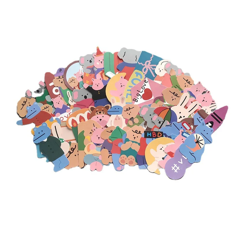 10/30/50pcs 관광 곰 스티커 노트북 자전거 기타 스케이트 보드 스티커 아이 DIY 낙서 방수 스티커 장난감