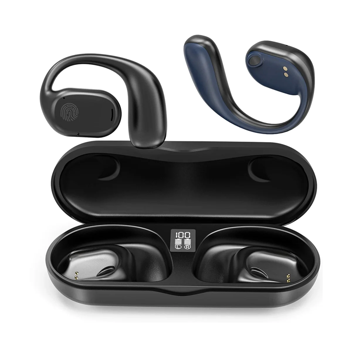 

Наушники с открытым ухом, беспроводные наушники Bluetooth 5,3, настоящие беспроводные наушники-вкладыши с открытым ухом и крючками, спортивные наушники